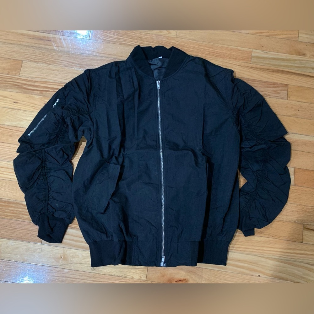 Men's Black Bomber Jacket NWOT DP